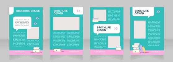 Tuition assistance program blank brochure layout design vector