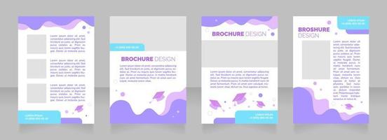 Attending classes at college blank brochure layout design vector