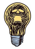 ghost light in the bulb vector illustration