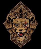 Illustration vector lion head good for T-shirt