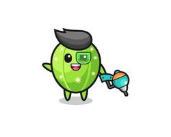 cactus cartoon as future warrior mascot vector