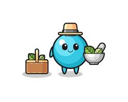 blueberry herbalist cute cartoon vector