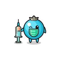 blueberry mascot as vaccinator vector