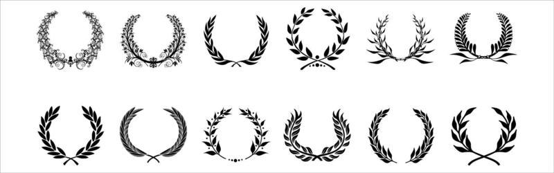 Laurel wreath of victory icon