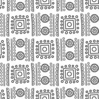 Aztec seamless pattern. Can be used in fabric design for making of clothes, accessories decorative paper, wrapping, envelope web design, etc. Swatches of seamless pattern included in the file. vector