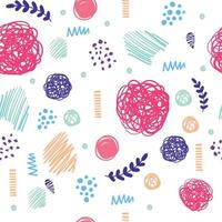 Creative doodle art header with different shapes and textures. Vector trendy illustration.