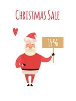 Christmas Sant Holiday Sale marketing template vector