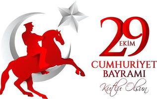 29th october national republic day of turkey vector