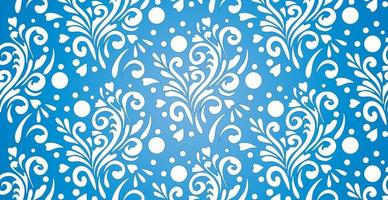 Abstract frosty patterns, panoramic blue and white web pattern background - Vector