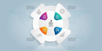 abstract circle infographic presentation vector