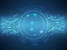 abstract circuit technology futuristic hud background vector