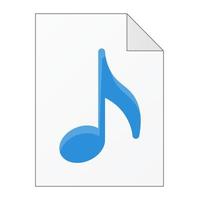 Modern flat design of music audio file icon for web vector