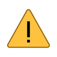 Error defect warning icon isolated on white background vector