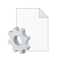 File computer document Settings icon isolated on white background vector