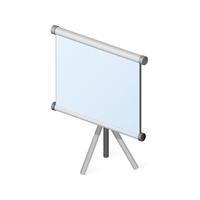 Volumetric projection screen or painting canvas icon for personal computer vector