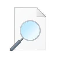 File computer document with search magnifier icon isolated on white background vector