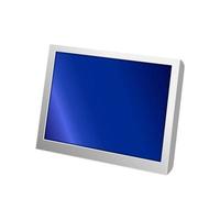 Volumetric monitor icon for personal computer or system unit vector
