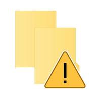 File computer folder icon with error isolated on white background vector