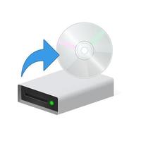 Volumetric disk drive with compact disc icon for personal computer vector