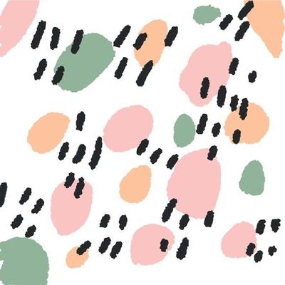 handrawn contemporary abstract shapes pretty cute background