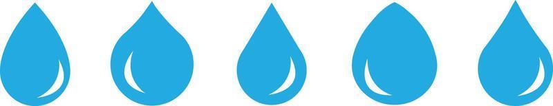 Water drop icons collection. Oil drop set vector