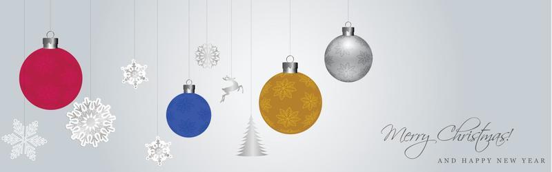 Happy New Year. Golden metal number in glass bauble, Christmas decoration. Realistic 3d render metallic sign. Celebrate party 2021. Xmas Poster, banner, cover card, brochure, flyer, layout design
