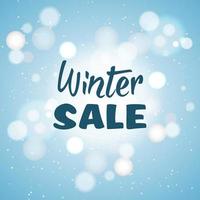 Winter sale banners Post template with snowy background vector