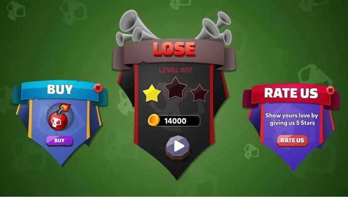 Medieval RPG Simulation Game UI With buttons