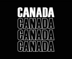 diseño de camiseta de vector de tipografía de canadá