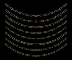 Elements gold frame vector set