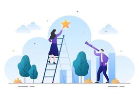 Startup Target of Business Development Process, Innovation Product, Launch, Shoot Arrows and Goal Achievement in Flat Vector Illustration