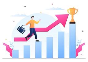 Startup Target of Business Development Process, Innovation Product, Launch, Shoot Arrows and Goal Achievement in Flat Vector Illustration