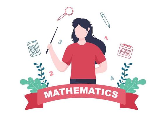 Learning Mathematics of Education and Knowledge Background Cartoon Vector Illustration. Science, Technology, Engineering, Formula or Basic Math