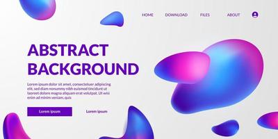 Purple blue neon abstract drop blob dynamic shape fluid bubble vivid bright vibrant element vector