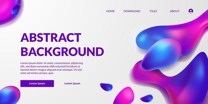 Purple blue neon abstract drop blob dynamic shape fluid bubble vivid bright vibrant element