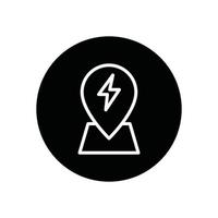 location energy glyph icon vector