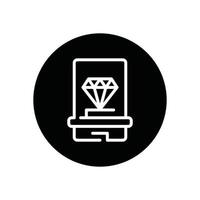 jewelry glyph icon vector