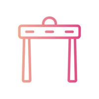 metal detector museum gradient icon vector