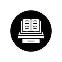 book glyph icon vector