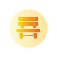 bench gradient icon vector