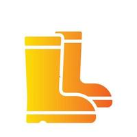 boots gradient icon vector