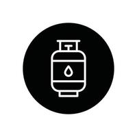 gas cylinder glyph icon vector