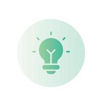 led bulb gradient icon vector