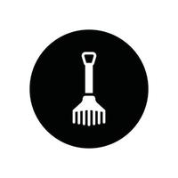 rake glyph icon vector