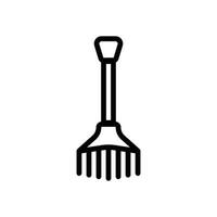 rake line icon vector