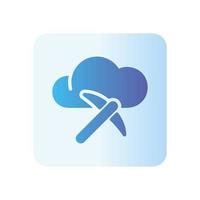 cloud mining gradient icon vector