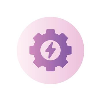 setting thunder gradient icon vector