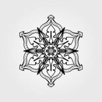 christmas snowflake ornament vector