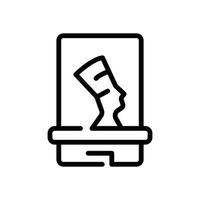 nefertiti line icon vector