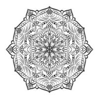 Decorative round floral mandala vector